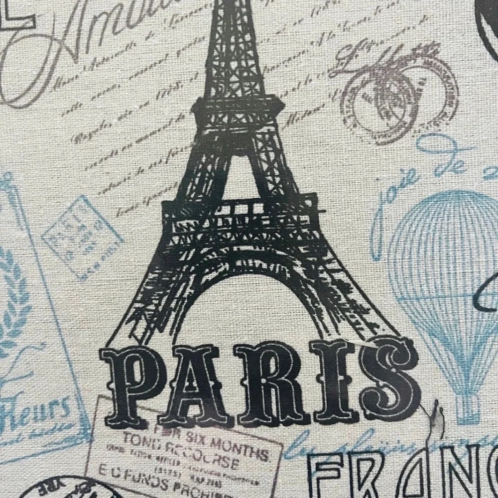 Paris Eiffel Tower French Canvas 6 Shelf Closet Storage Organizer